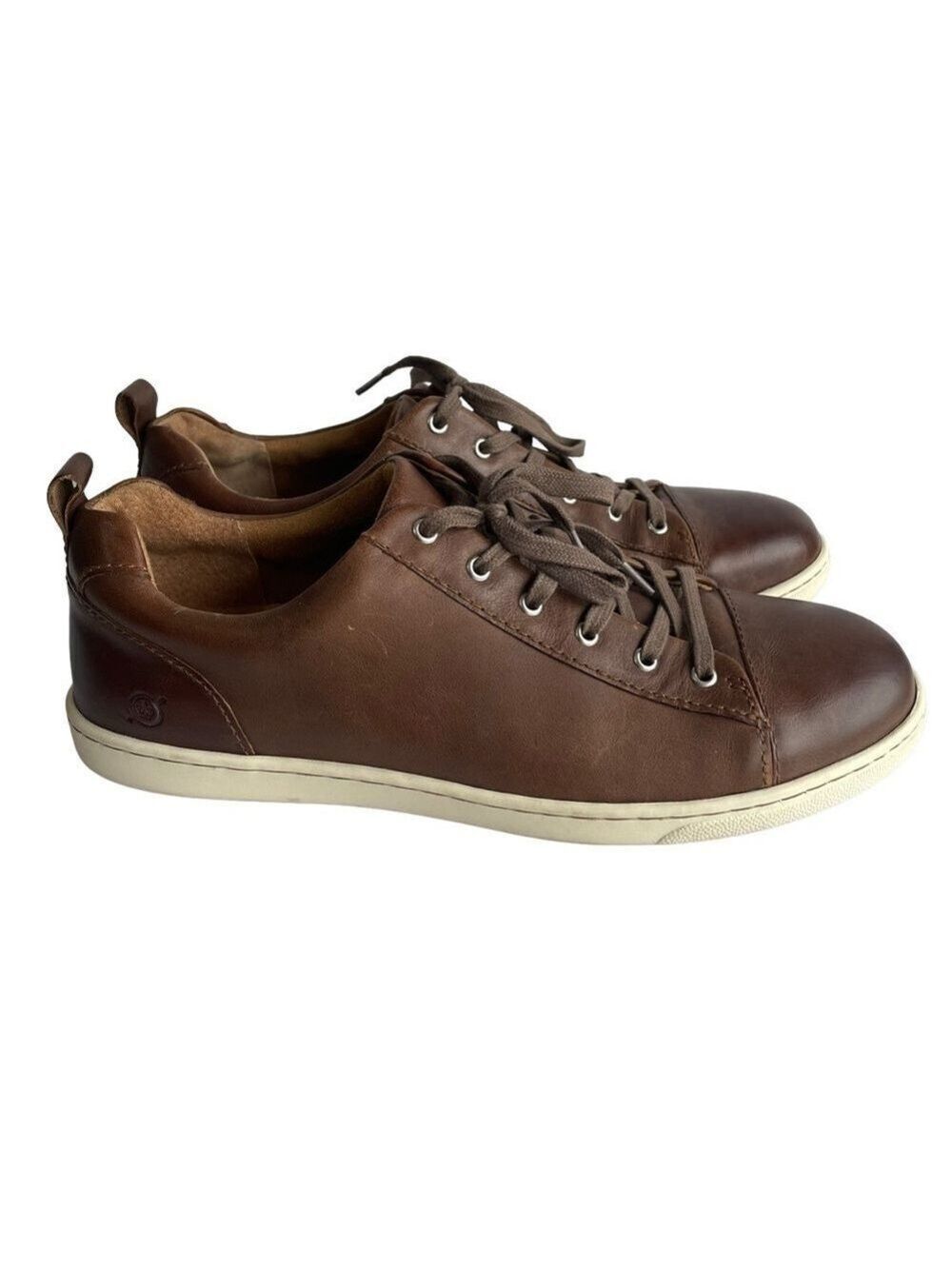 Born Allegheny Leather Shoes Mens 11 Brown Sneaker Casual Lace Up Everyday EUC